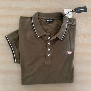 Diesel Men's Polo Shirt in Rich Brown